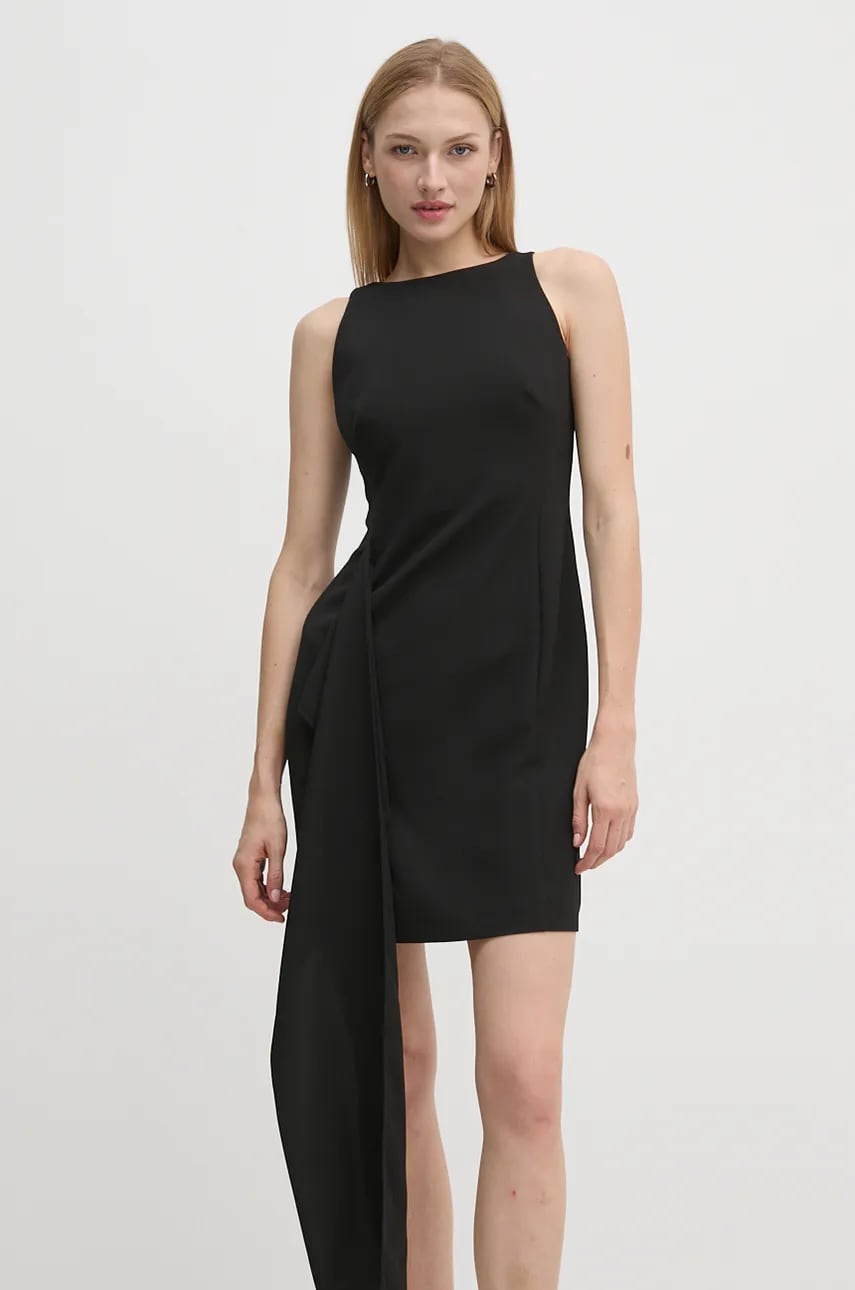 Sandro Ferrone rochie culoarea negru, mini, drept, SFS23YBEBOLLETTA Sandro Ferrone rochie culoarea negru, mini, drept, SFS23YBEBOLLETTA