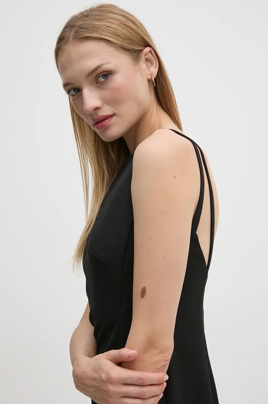 Φόρεμα Sandro Ferrone χρώμα: μαύρο, SFS23YBEBOLLETTA φωτογραφία