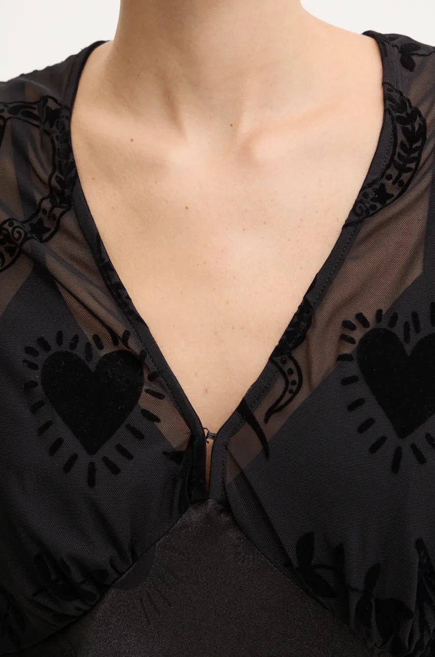 Сукня Never Fully Dressed Emma колір чорний maxi розкльошена NFDDR1680