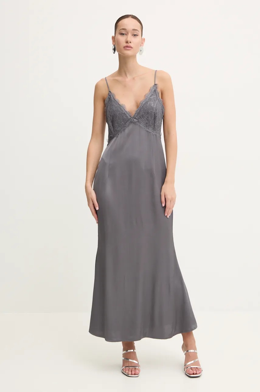 Φόρεμα Never Fully Dressed Reha χρώμα: γκρι, NFDDR1612 φωτογραφία