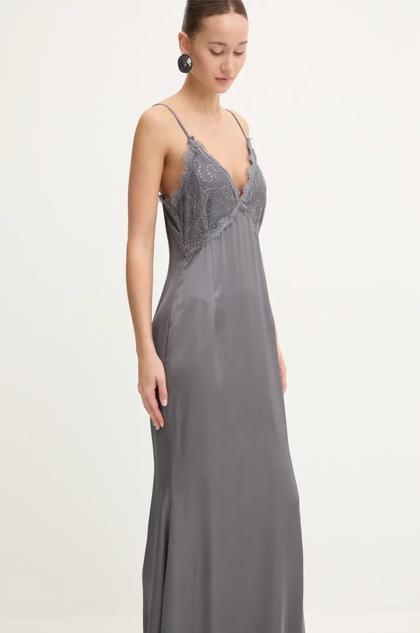 Φόρεμα Never Fully Dressed Reha χρώμα: γκρι, NFDDR1612 φωτογραφία