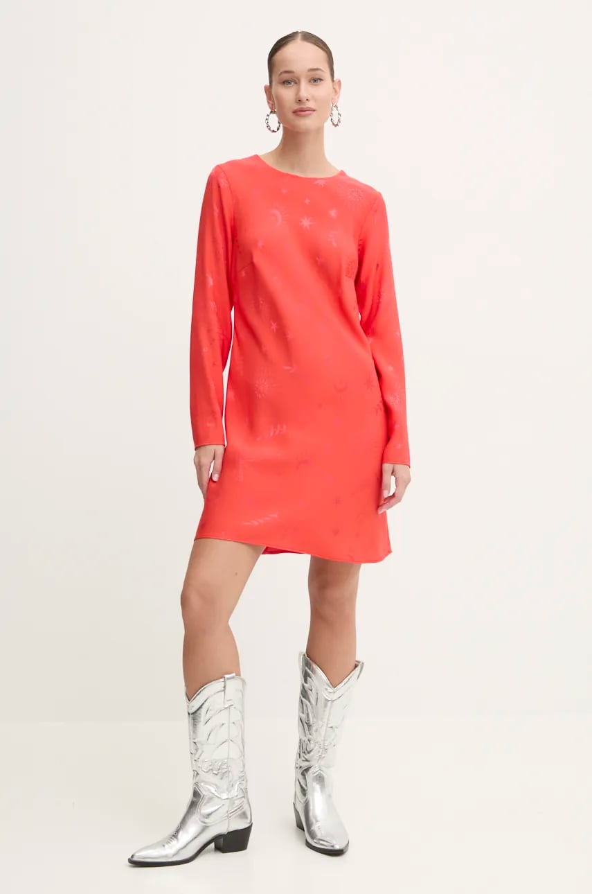 Never Fully Dressed rochie Mini Soho Dress culoarea rosu, mini, drept, NFDDR1568 Never Fully Dressed rochie Mini Soho Dress culoarea rosu, mini, drept, NFDDR1568
