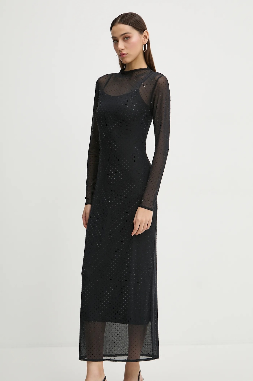 Abercrombie & Fitch rochie culoarea negru, maxi, mulata, KI159-5081 Abercrombie & Fitch rochie culoarea negru, maxi, mulata, KI159-5081