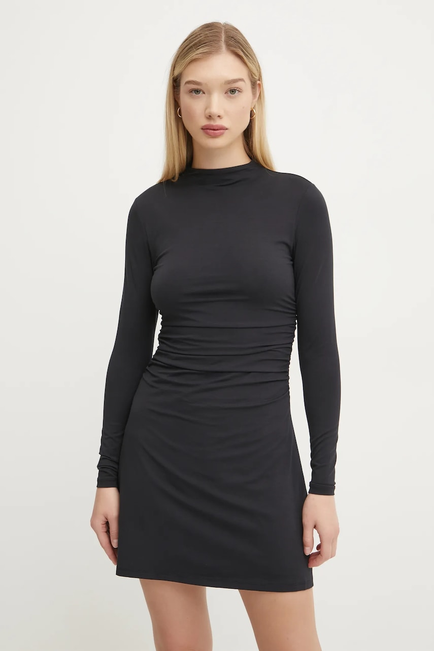 Abercrombie & Fitch rochie culoarea negru, mini, mulata, KI159-5142 Abercrombie & Fitch rochie culoarea negru, mini, mulata, KI159-5142