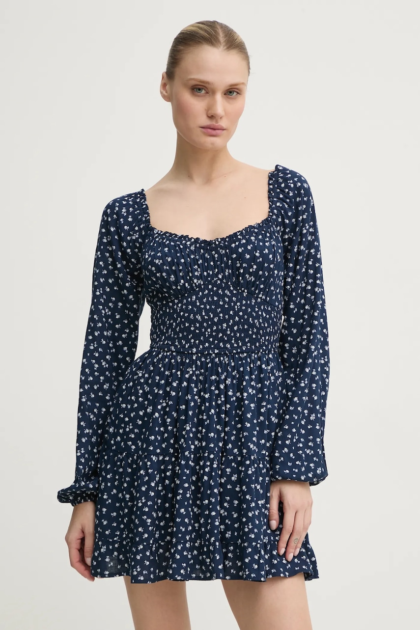 Hollister Co. rochie culoarea albastru marin, mini, evazati, KI359-4295 Hollister Co. rochie culoarea albastru marin, mini, evazati, KI359-4295