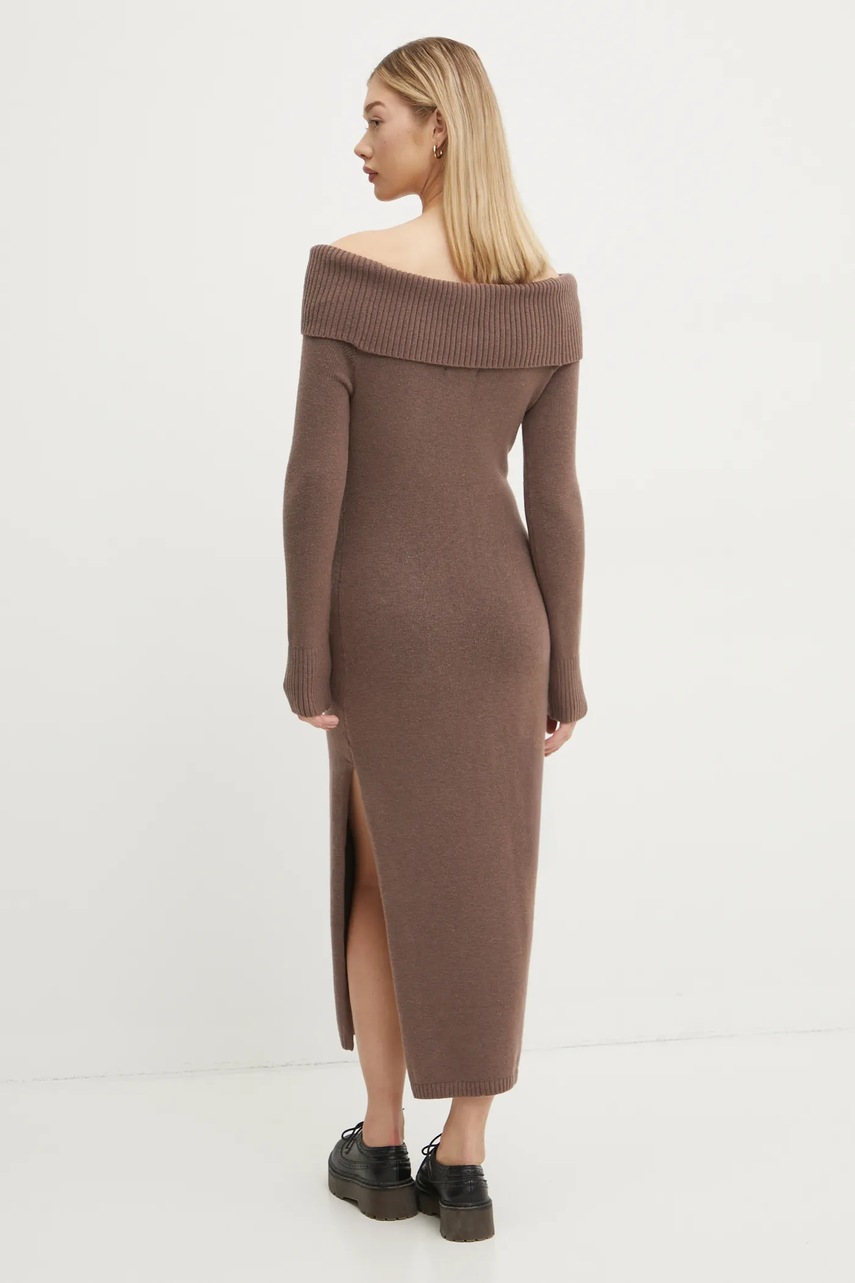 Φόρεμα Hollister Co. χρώμα: καφέ, KI359-4343 φωτογραφία