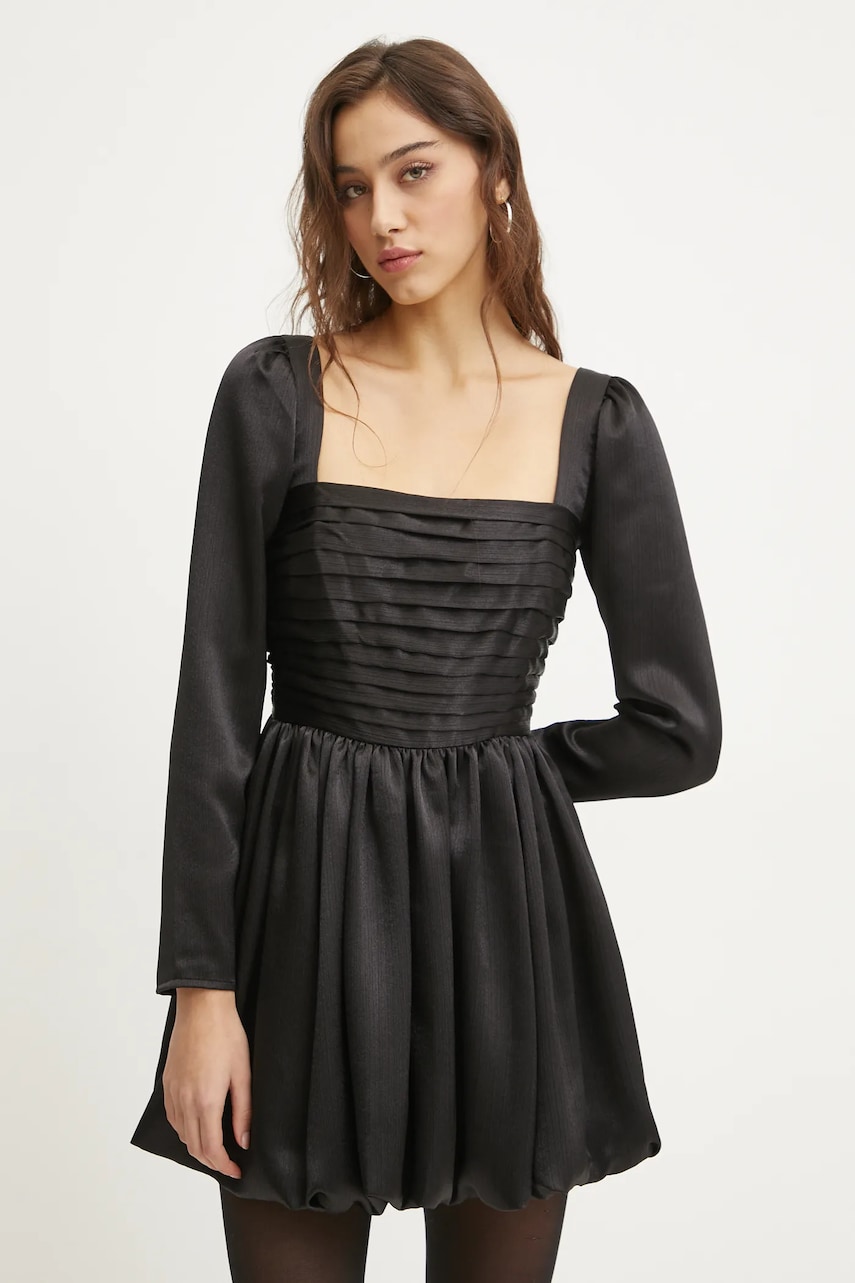 Abercrombie & Fitch rochie culoarea negru, mini, evazati, KI159-5085 Abercrombie & Fitch rochie culoarea negru, mini, evazati, KI159-5085