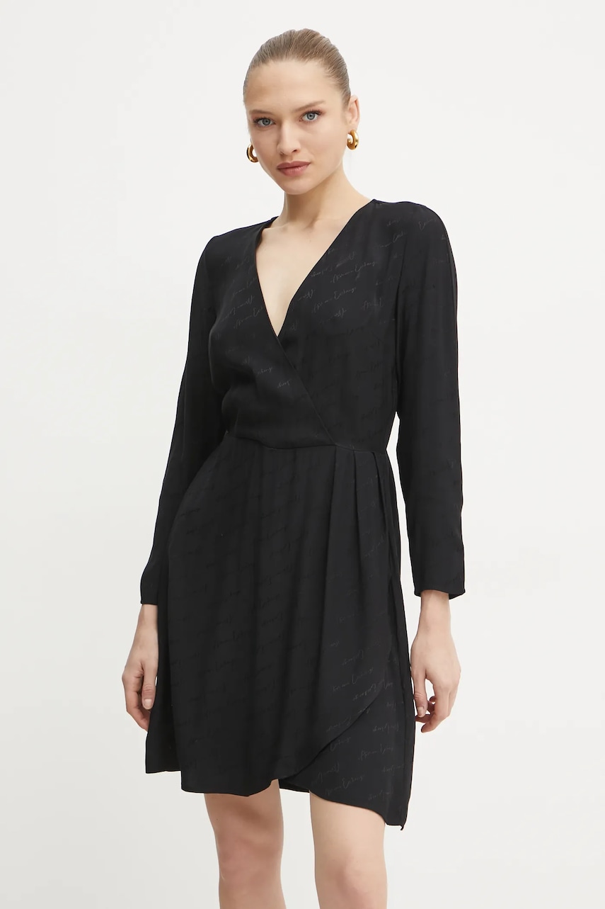 Сукня Armani Exchange колір чорний mini розкльошена 6DYA21 YN4VZ