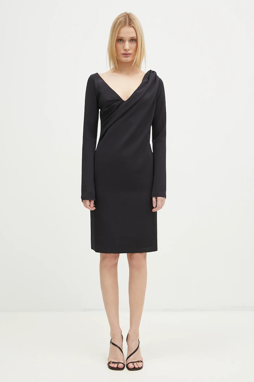 JW Anderson sukienka Shoulder Drape V-Neck Dress