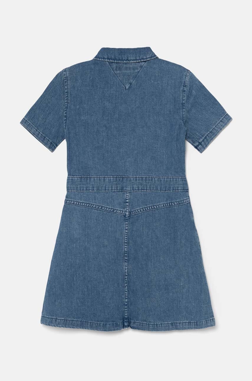 Детское джинсовое платье Tommy Hilfiger mini расклешённое KG0KG08026 Детское джинсовое платье Tommy Hilfiger mini расклешённое KG0KG08026