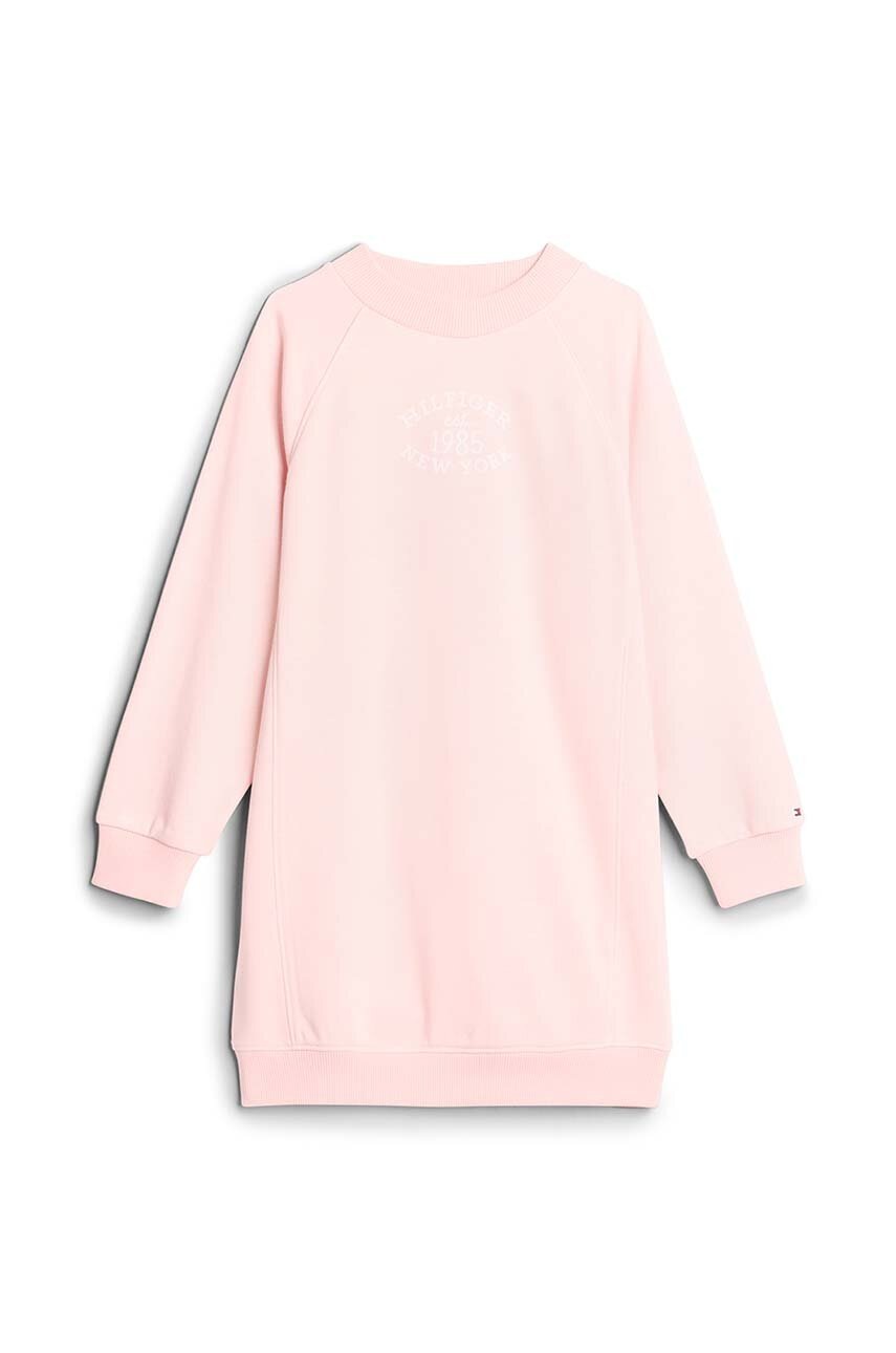 Детское платье Tommy Hilfiger цвет розовый mini oversize KG0KG08261