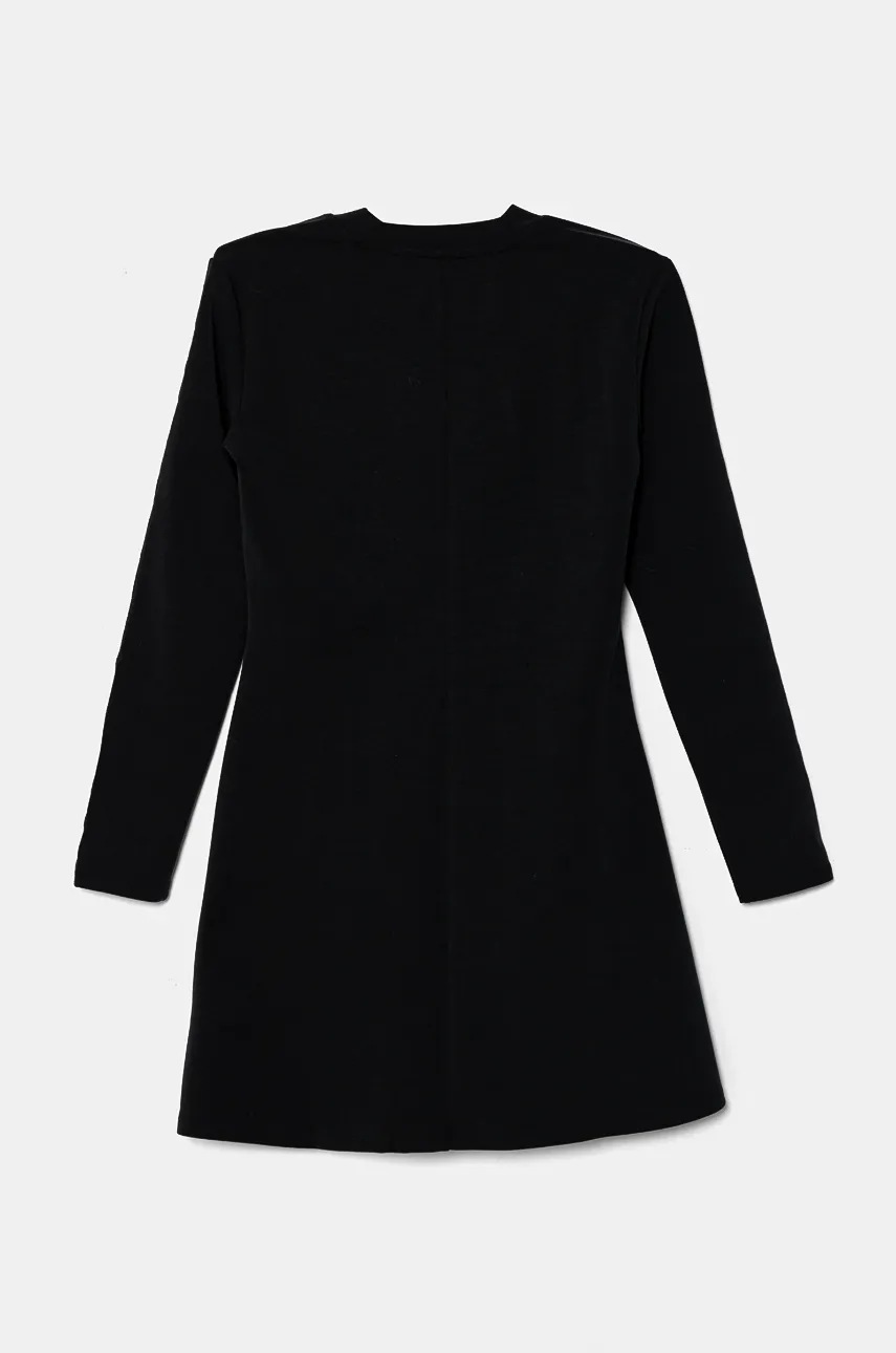 Дитяча сукня EA7 Emporio Armani колір чорний mini розкльошена 6DFA02 FJZBZ