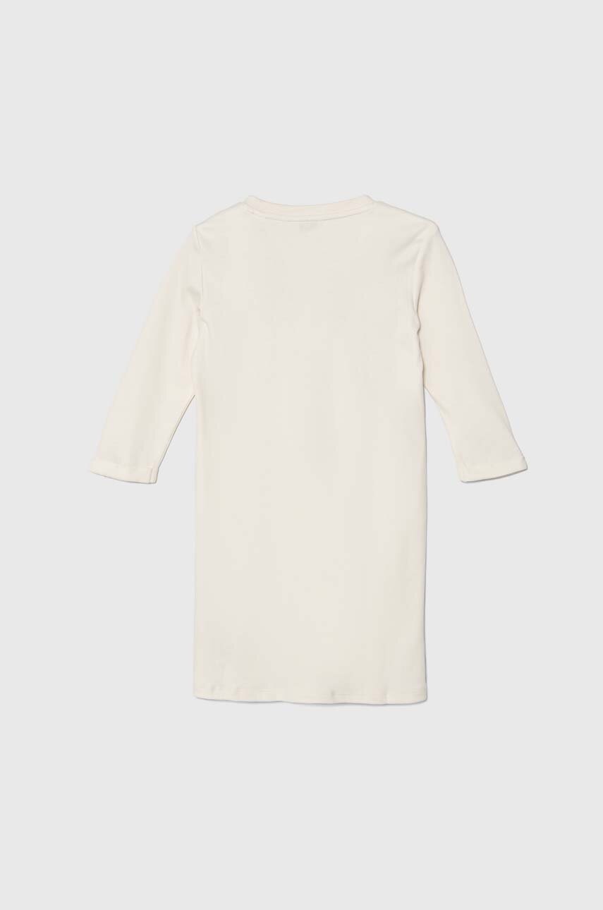 Хлопковое детское платье Guess цвет бежевый mini прямое J3YK13 KA6W4 Хлопковое детское платье Guess цвет бежевый mini прямое J3YK13 KA6W4