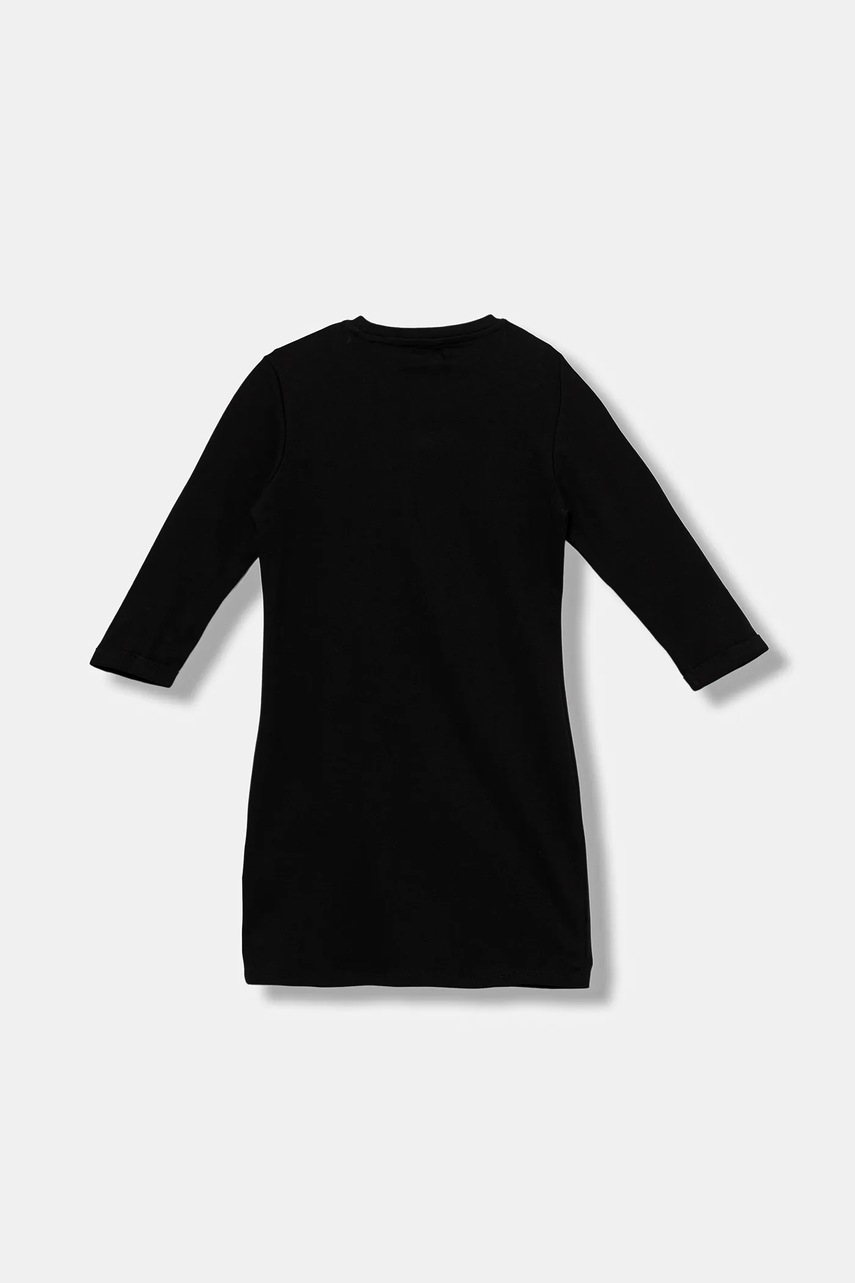 Хлопковое детское платье Guess цвет чёрный mini прямое J3YK13 KA6W4