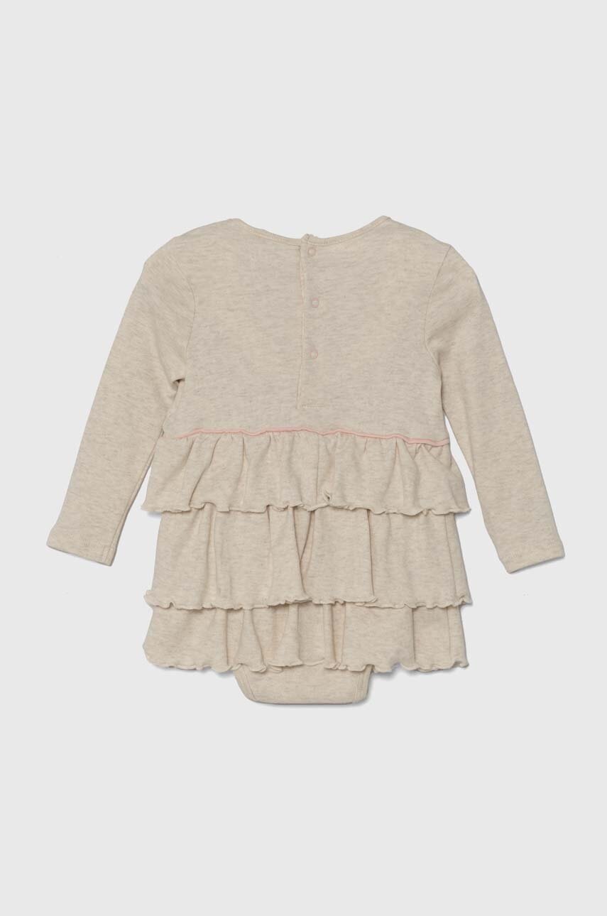 Детское хлопковое платье Guess цвет бежевый mini расклешённое S4YG12 KAE14