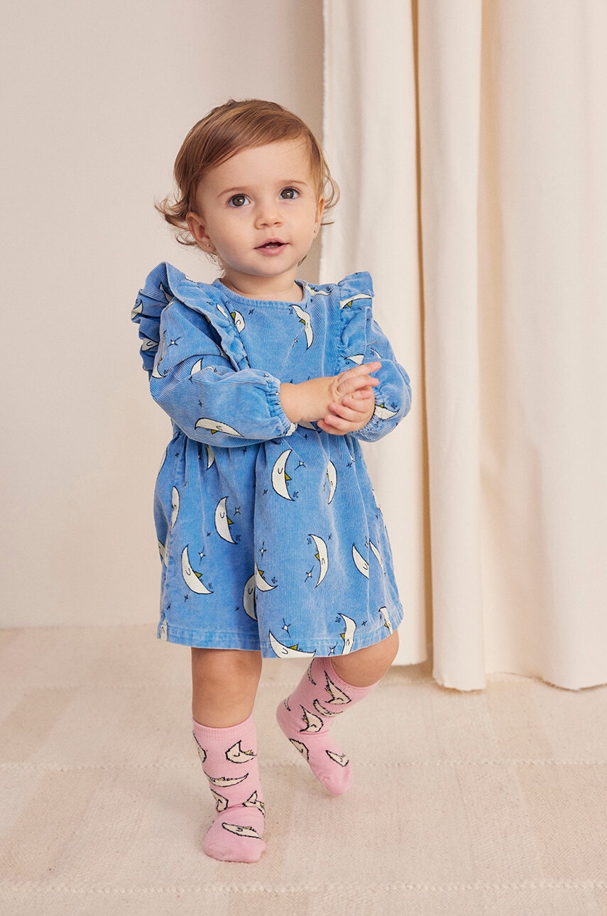 Bobo Choses rochie din bumbac pentru bebeluși Beneath The Moon mini, evazati, 224AB083 Bobo Choses rochie din bumbac pentru bebeluși Beneath The Moon mini, evazati, 224AB083