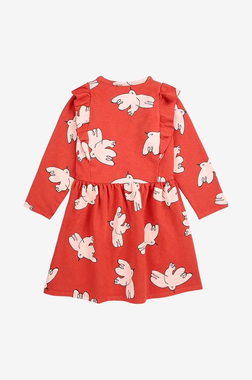 Bobo Choses gyerek ruha Freedom Bird piros, mini, harang alakú, 224AC108 termék 2. képe
