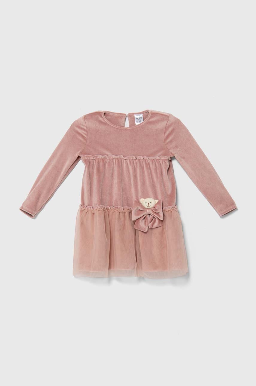 Jamiks rochie fete LISBETH culoarea roz, mini, evazati, JZH094