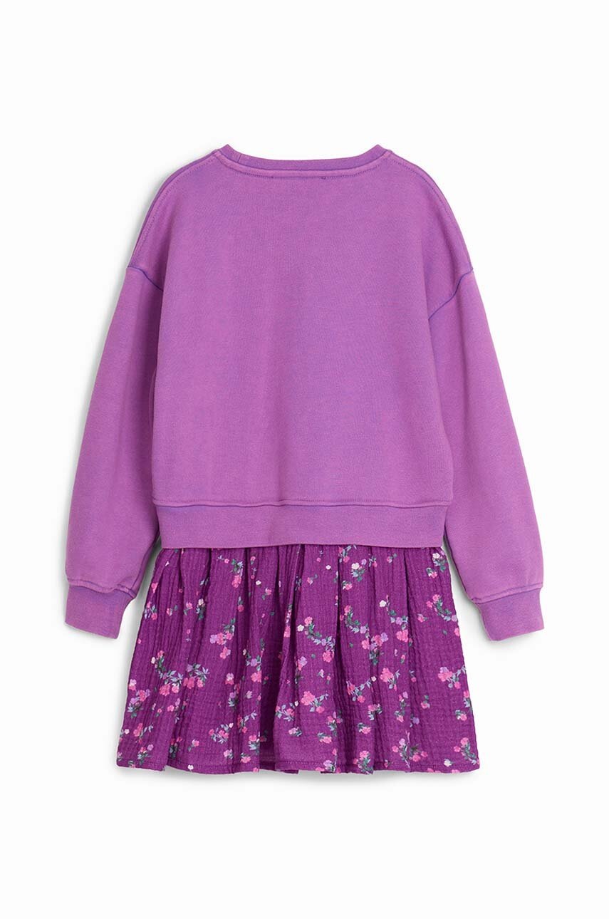 Детское платье Desigual цвет фиолетовый mini расклешённое 24WGVK10
