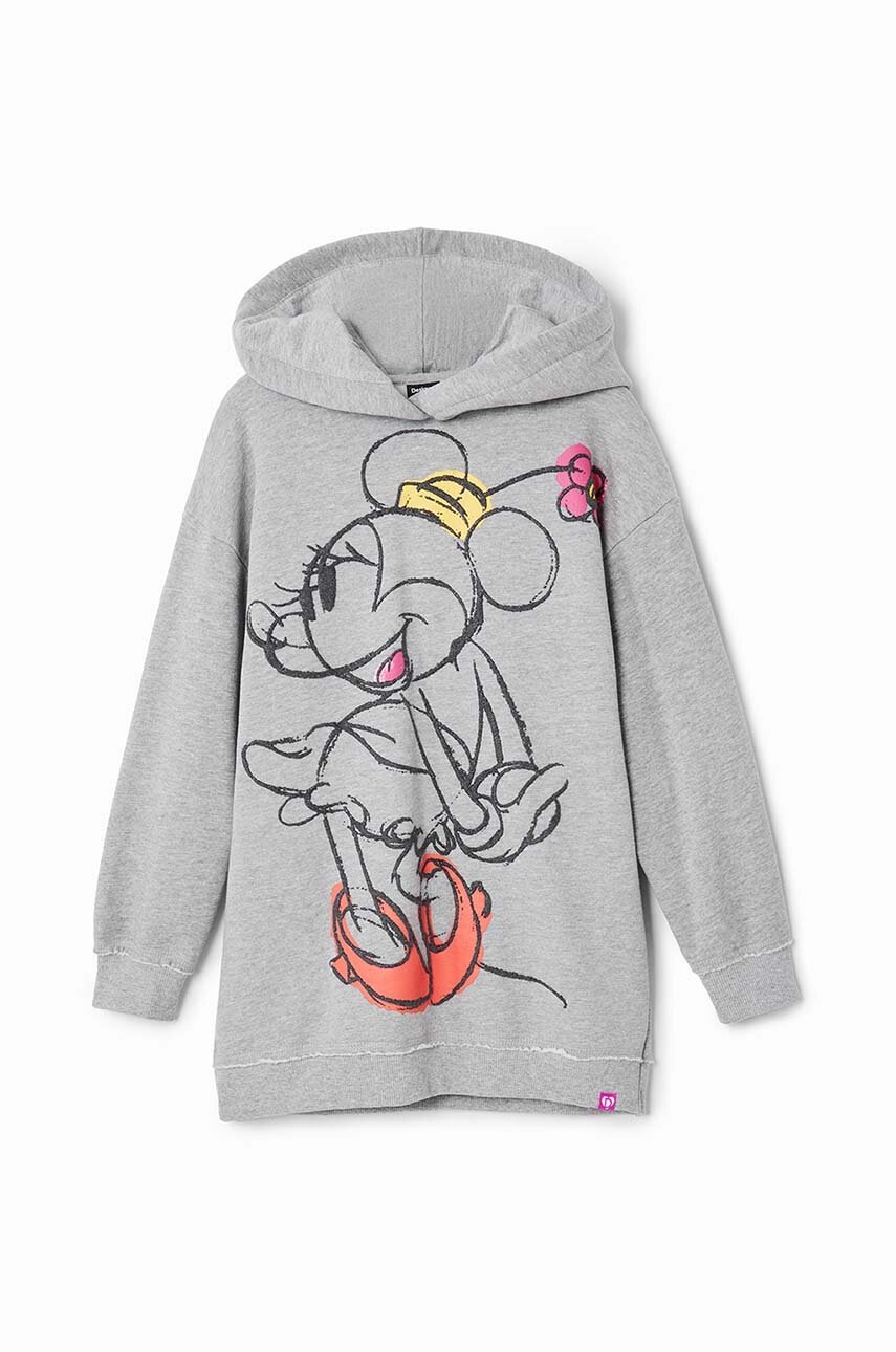 Дитяча сукня Desigual MINNIE MOUSE колір сірий mini пряма 24WGVK07
