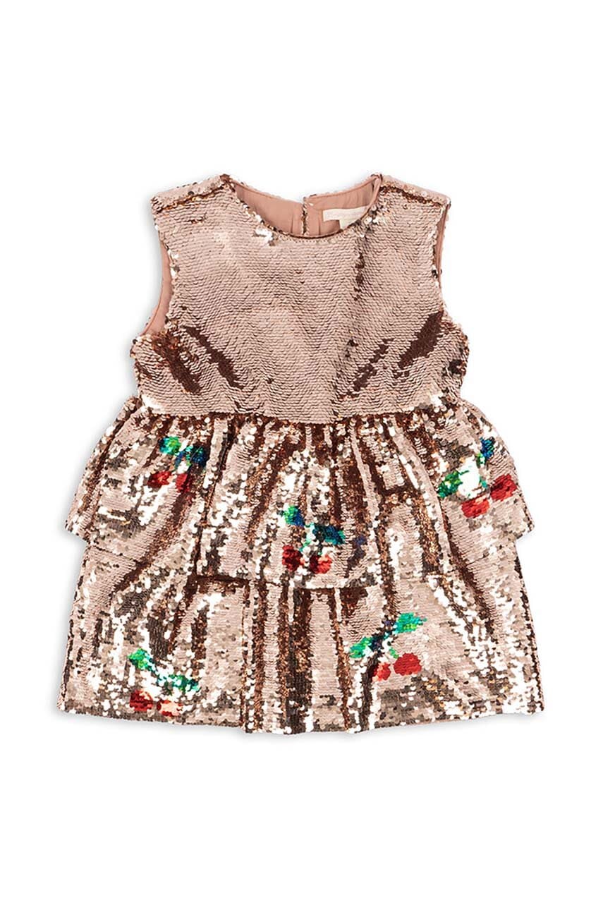Konges Sløjd rochie fete LULU DRESS culoarea bej, mini, evazată, KS101574