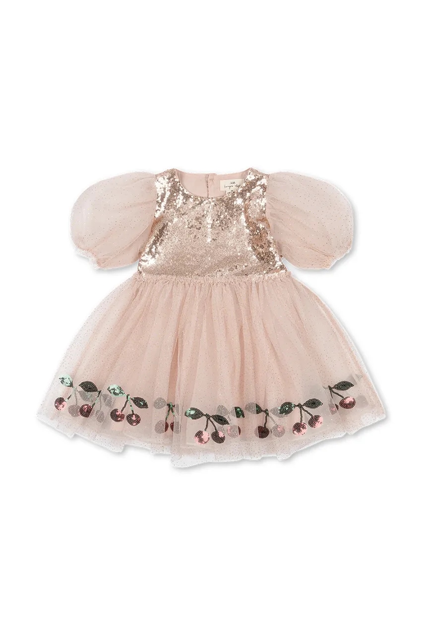 Детское платье Konges Sløjd MEI DRESS цвет бежевый mini расклешённое KS101598 Детское платье Konges Sløjd MEI DRESS цвет бежевый mini расклешённое KS101598