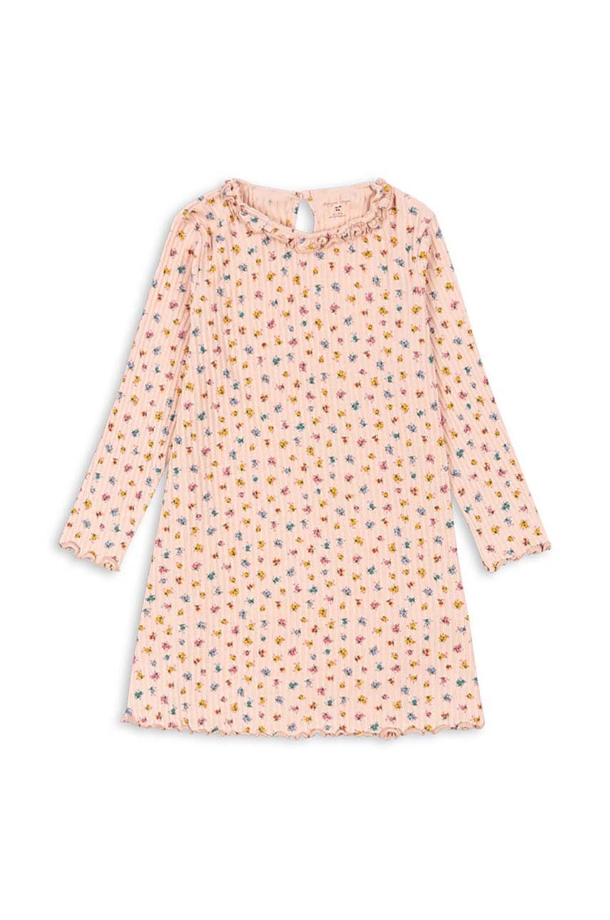 Konges Sløjd rochie fete NIA DRESS GOTS culoarea portocaliu, mini, dreaptă, KS101628