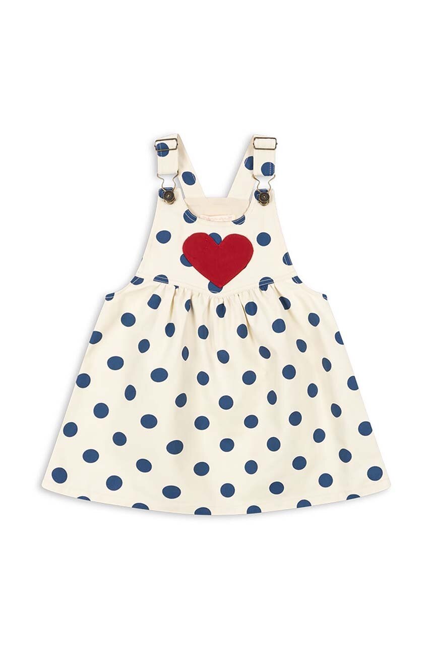 Konges Sløjd rochie din bumbac pentru copii NOLA SPENCER DRESS GOTS culoarea alb, mini, evazati, KS101638