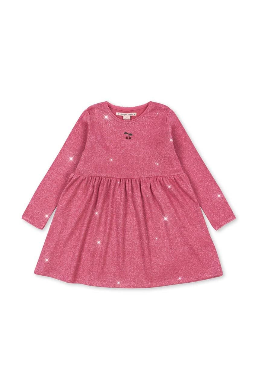 Konges Sløjd rochie ROLI DRESS culoarea roz, mini, evazati, KS101654 Konges Sløjd rochie ROLI DRESS culoarea roz, mini, evazati, KS101654