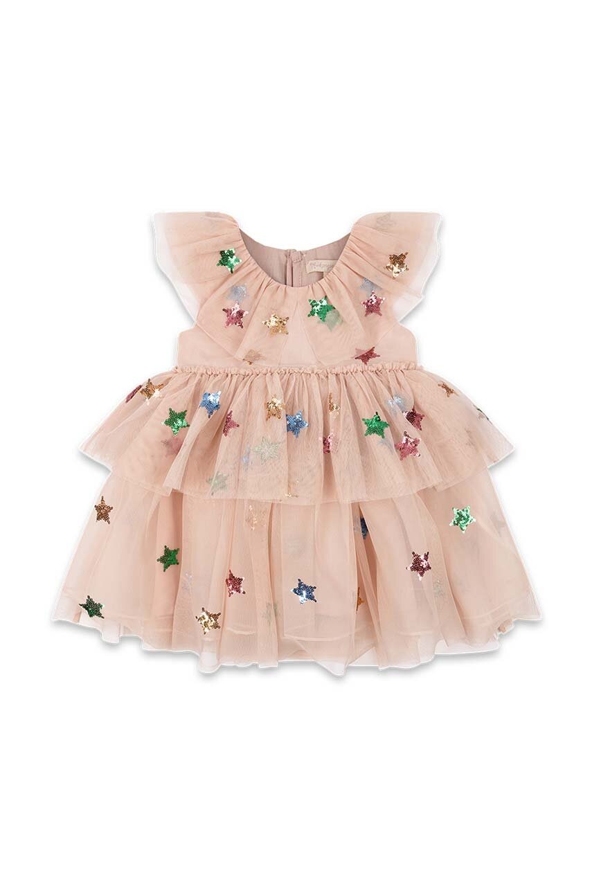 Детское платье Konges Sløjd YVONNE FAIRY DRESS цвет бежевый mini расклешённое KS101758