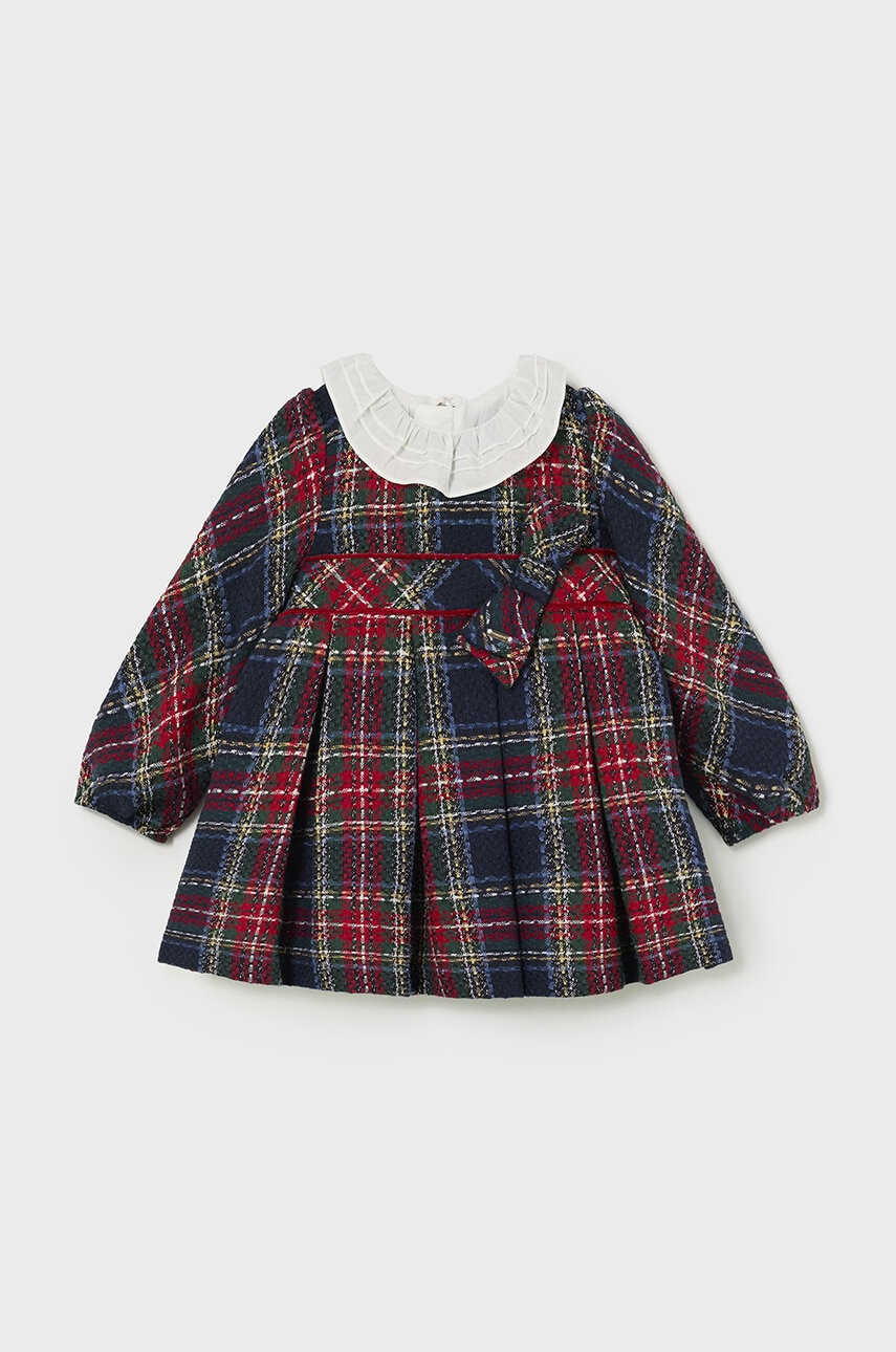 Mayoral rochie din amestec de lână pentru copii culoarea albastru marin, mini, evazati, 2903 Mayoral rochie din amestec de lână pentru copii culoarea albastru marin, mini, evazati, 2903
