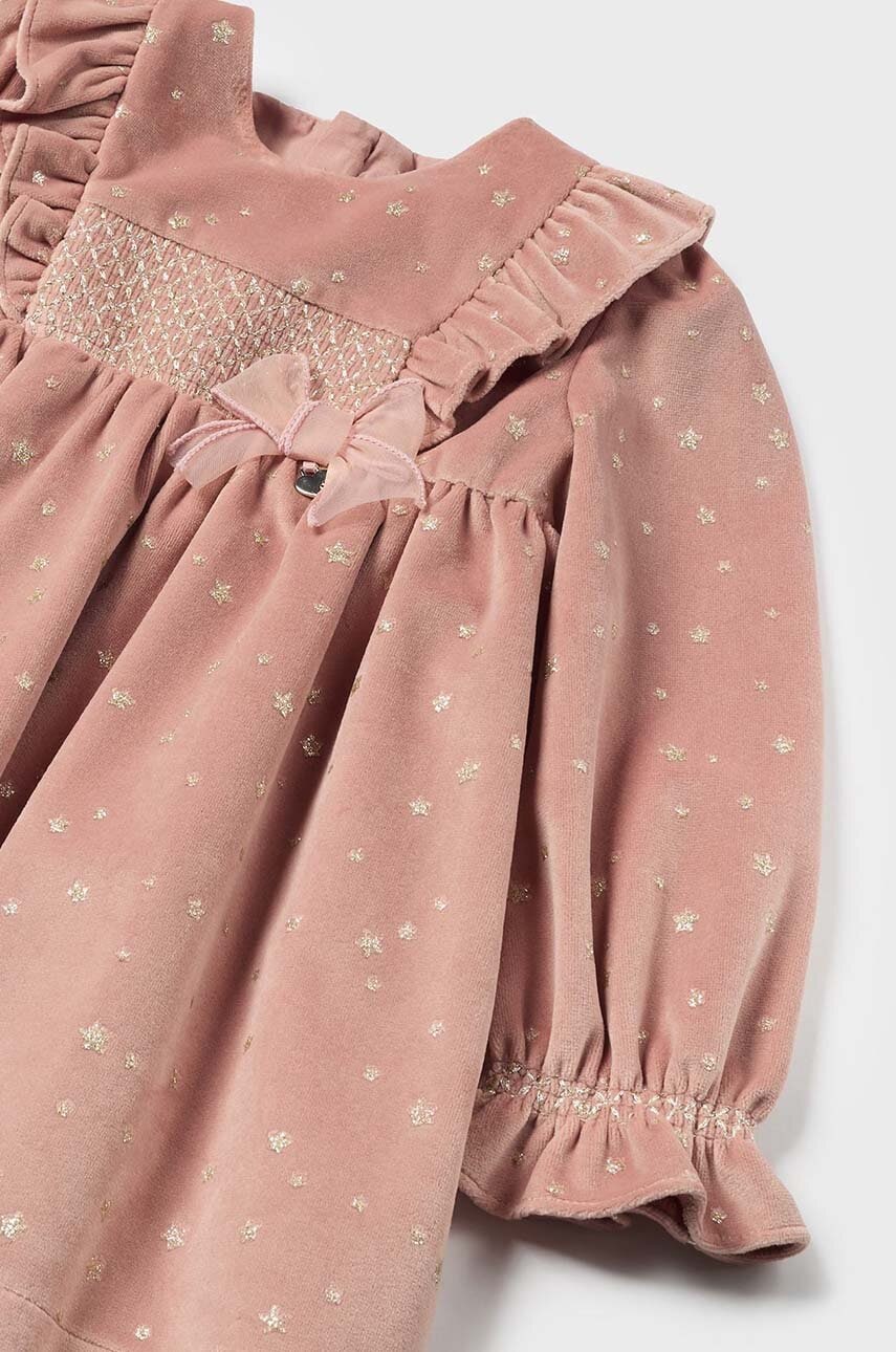 Детское платье Mayoral цвет бежевый mini расклешённое 2904 Детское платье Mayoral цвет бежевый mini расклешённое 2904