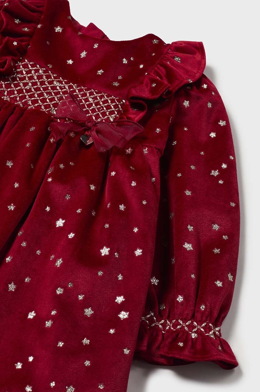 Детское платье Mayoral цвет бордовый mini расклешённое 2904