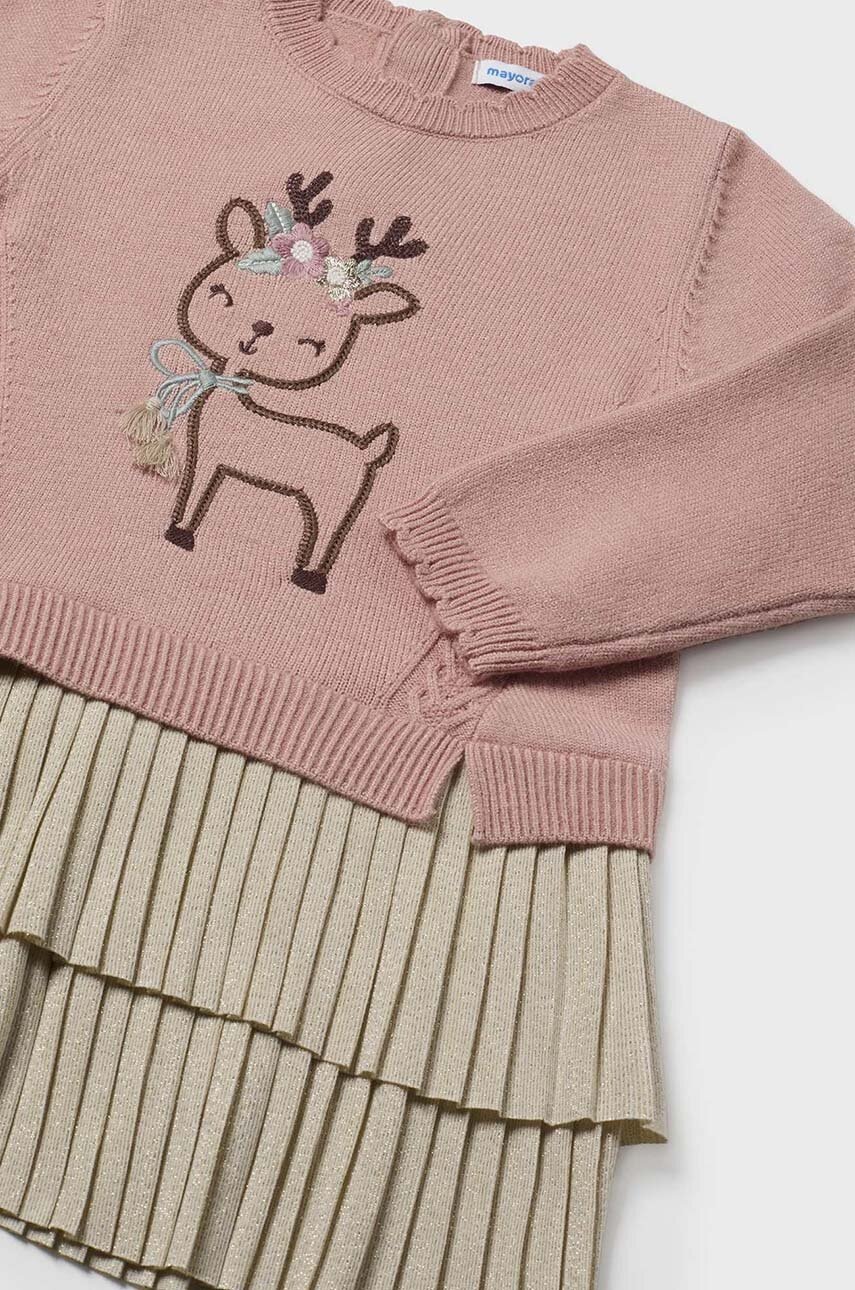 Дитяча сукня Mayoral колір рожевий mini розкльошена 2911