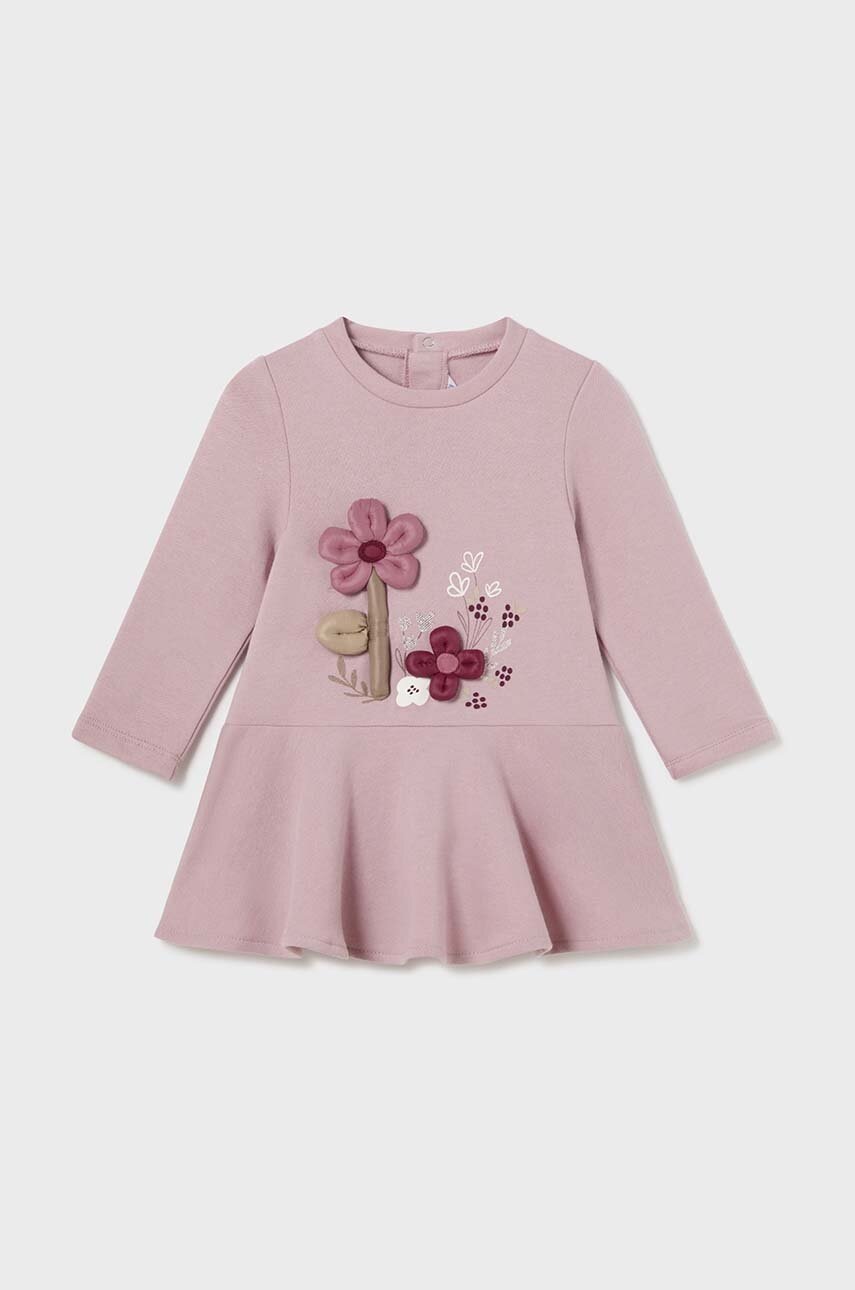 Mayoral rochie fete culoarea roz, mini, evazati, 2916