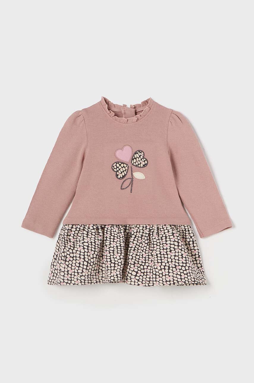 Mayoral rochie bebe culoarea roz, mini, evazată, 2917