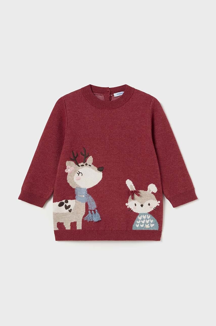 Mayoral rochie bebe culoarea rosu, mini, dreaptă, 2918