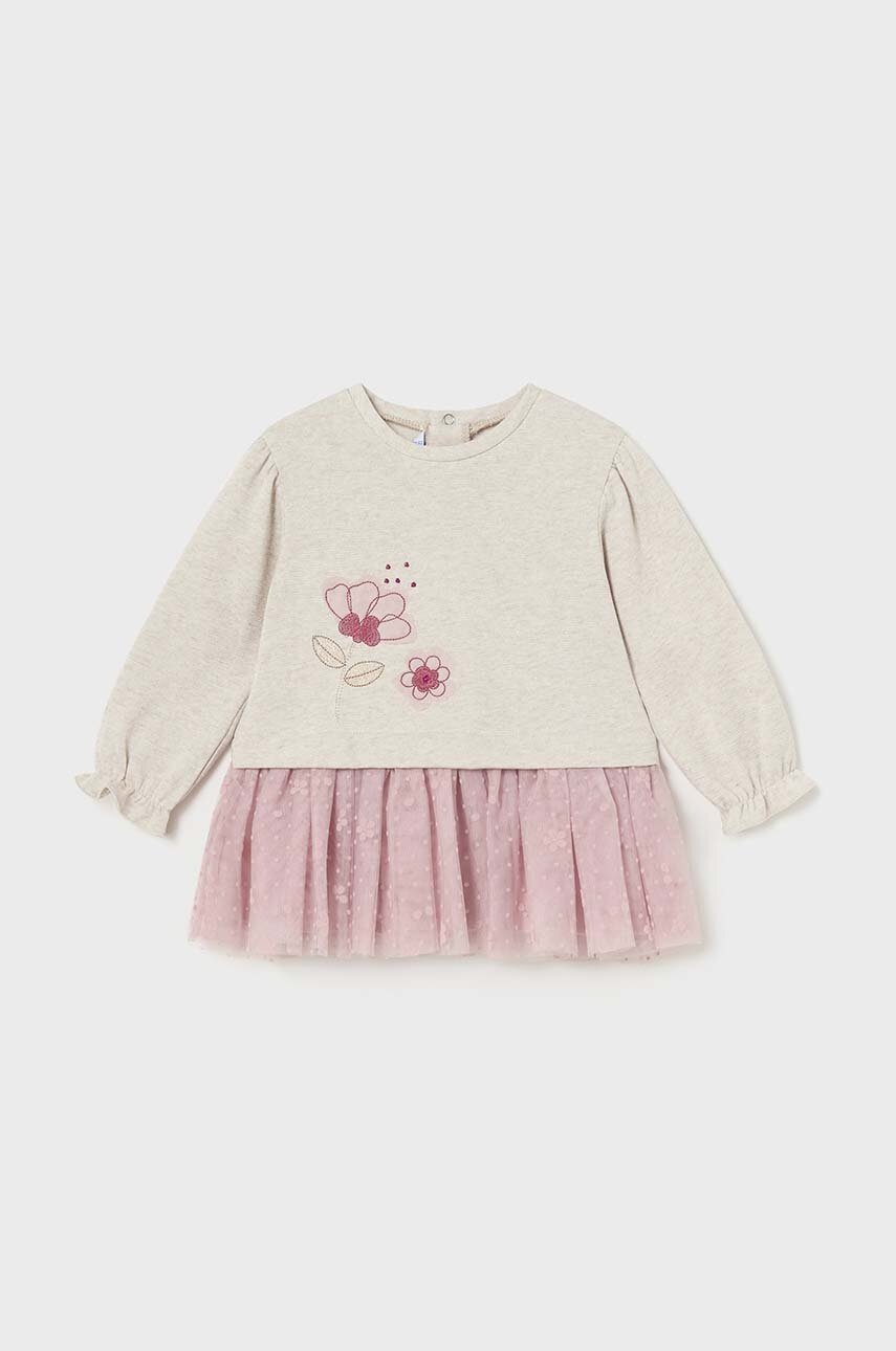 Mayoral rochie fete culoarea roz, mini, evazati, 2919