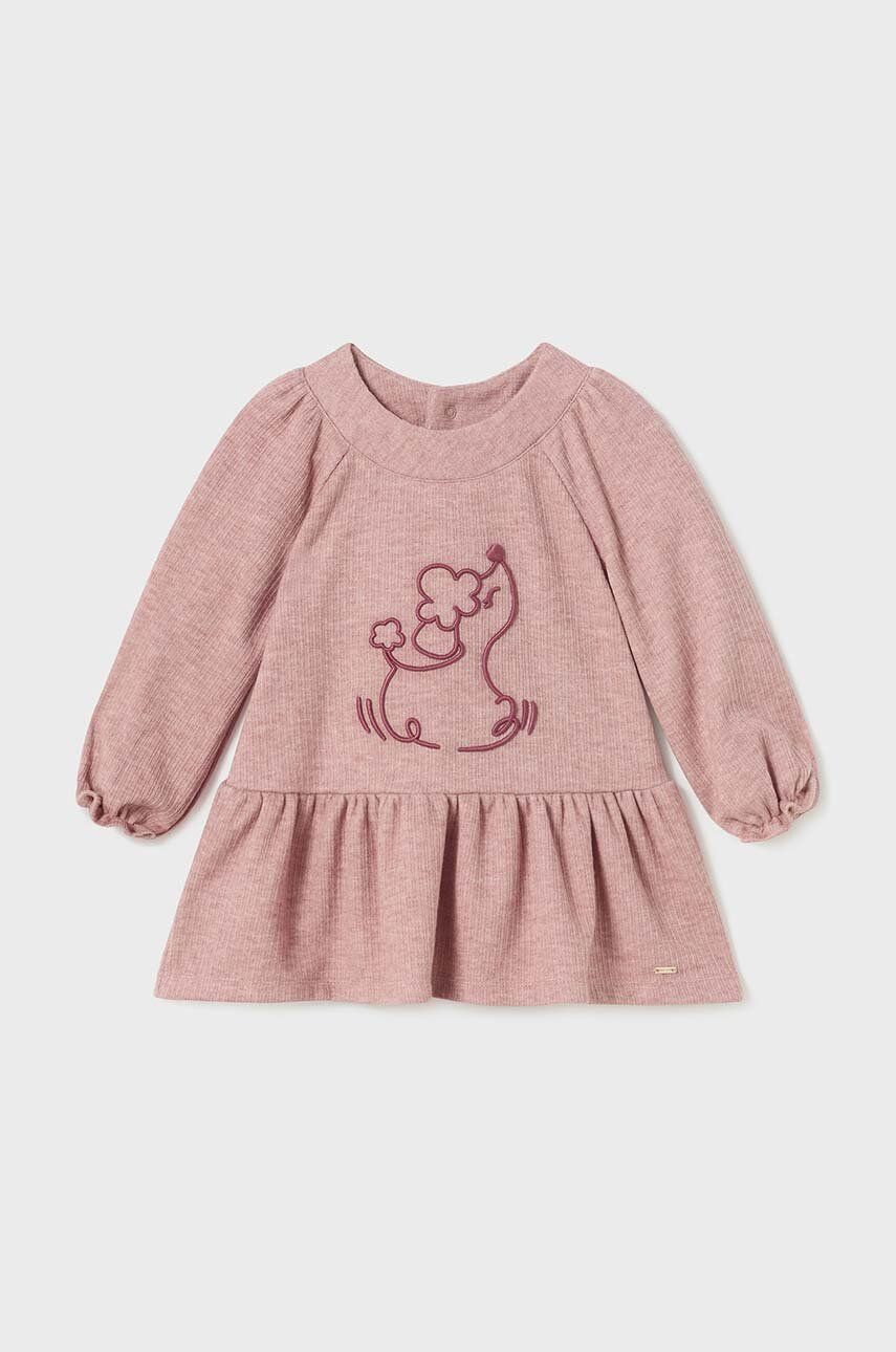 Mayoral rochie fete culoarea roz, mini, evazată, 2920