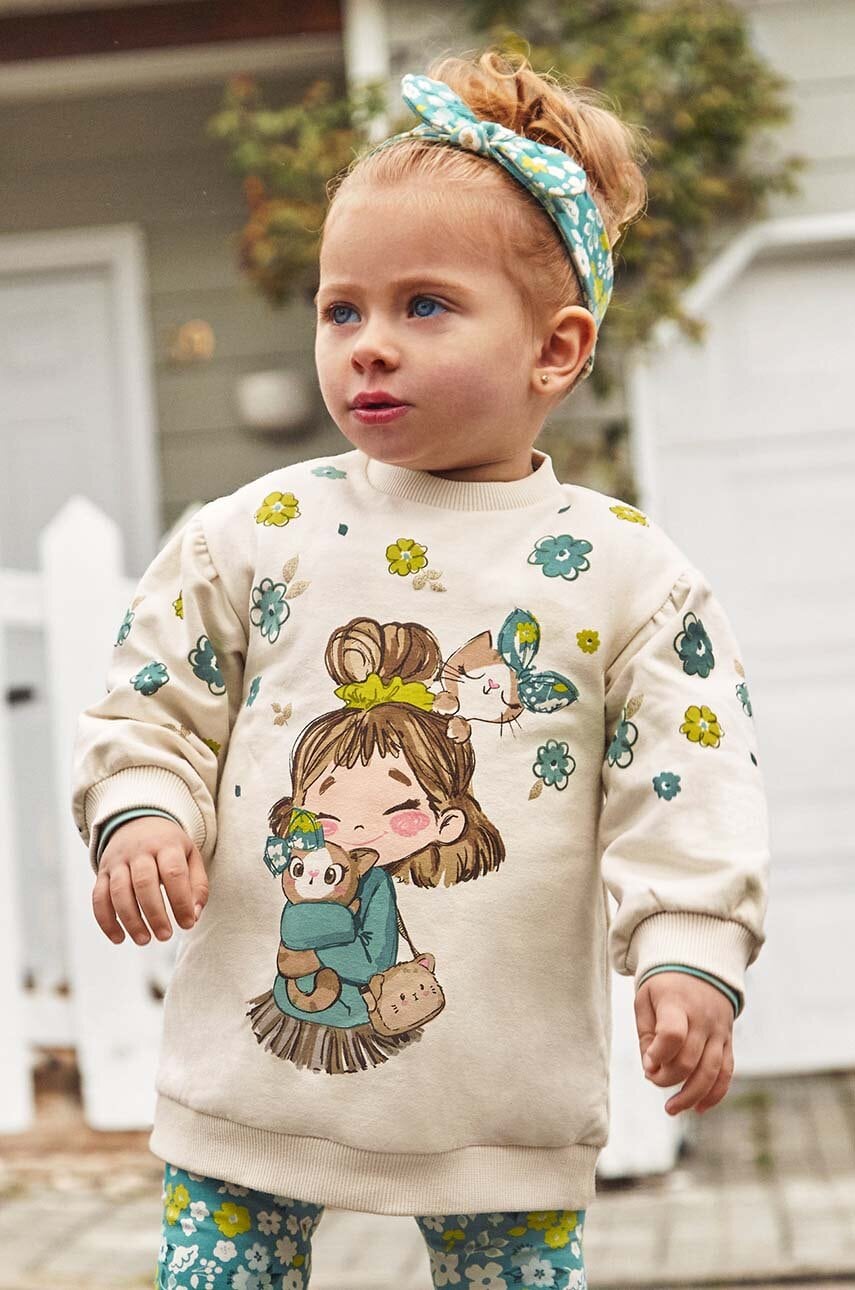 Mayoral rochie bebe culoarea turcoaz, mini, drept, 2922 Mayoral rochie bebe culoarea turcoaz, mini, drept, 2922