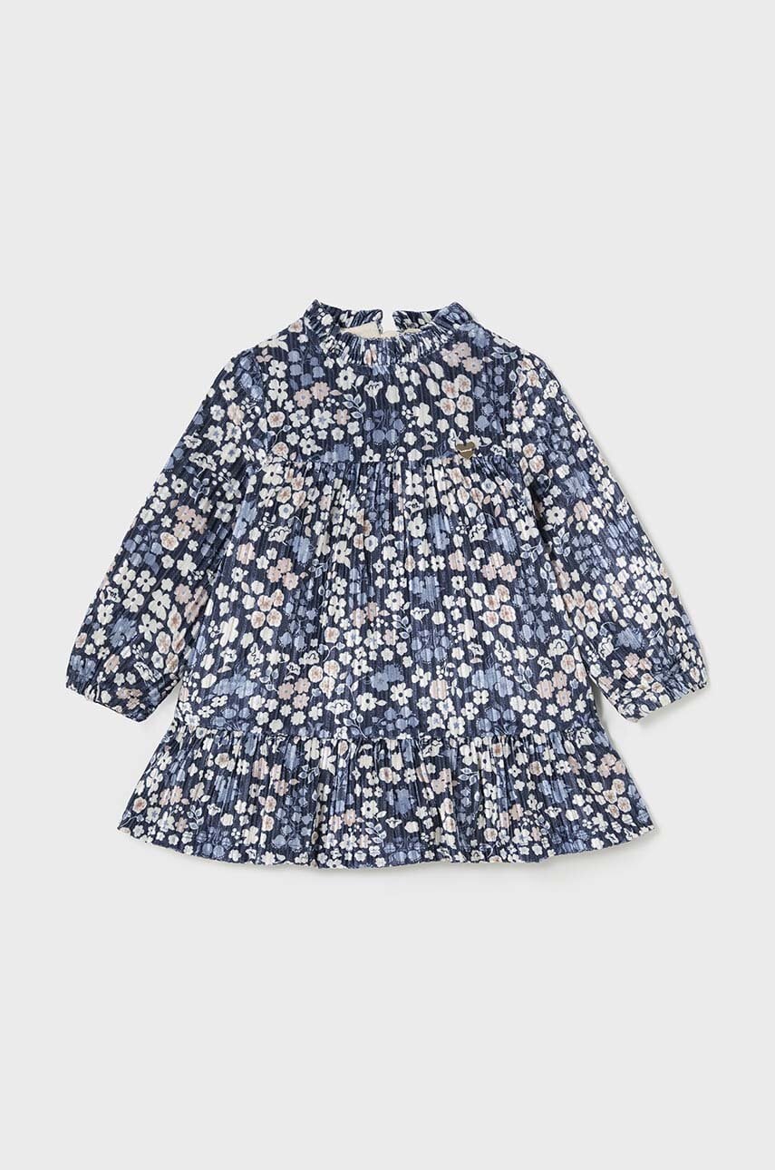 Mayoral rochie bebe culoarea albastru marin, mini, evazati, 2923 Mayoral rochie bebe culoarea albastru marin, mini, evazati, 2923