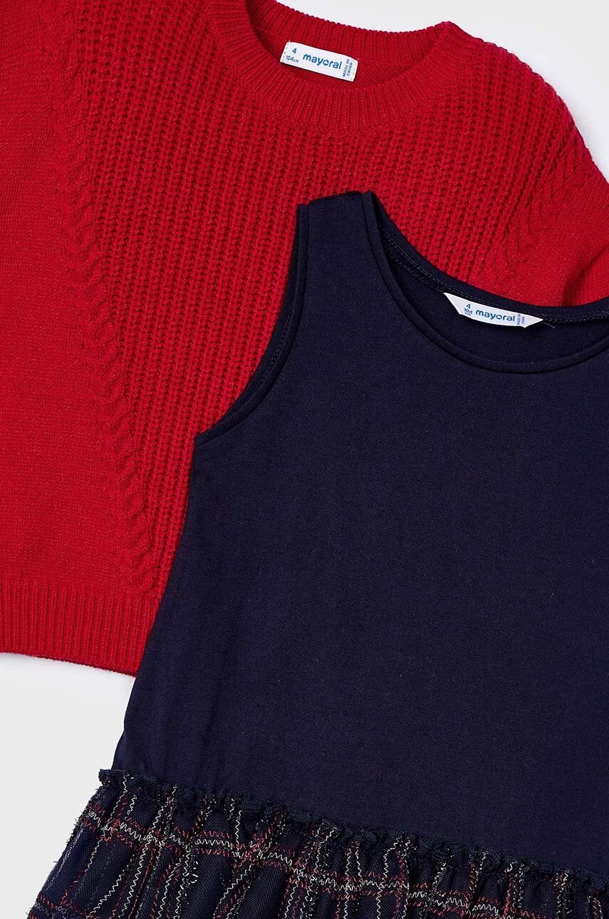 Сукня і кардиган Mayoral колір червоний mini розкльошена 4912