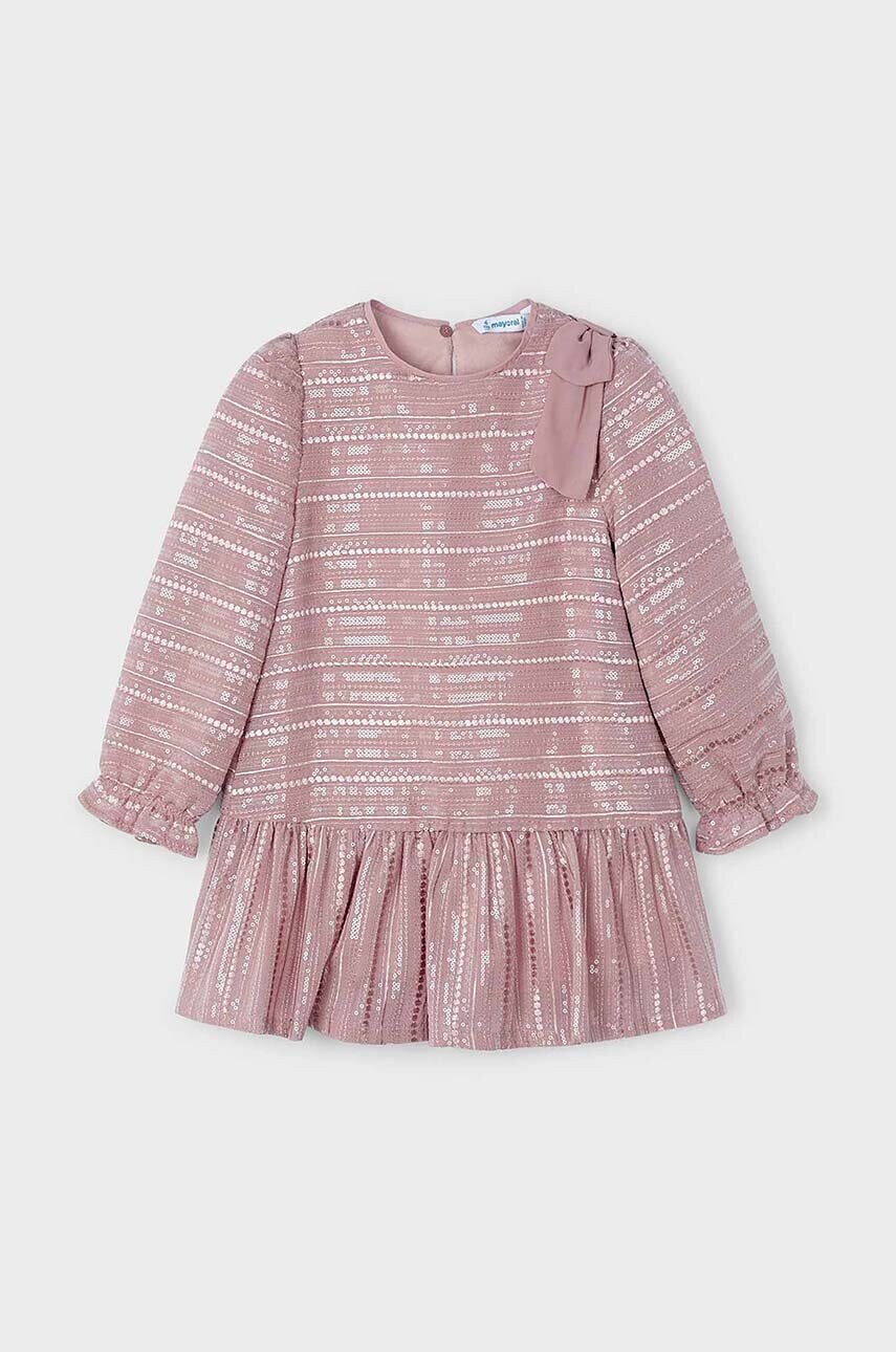 Mayoral rochie fete culoarea roz, mini, evazati, 4919