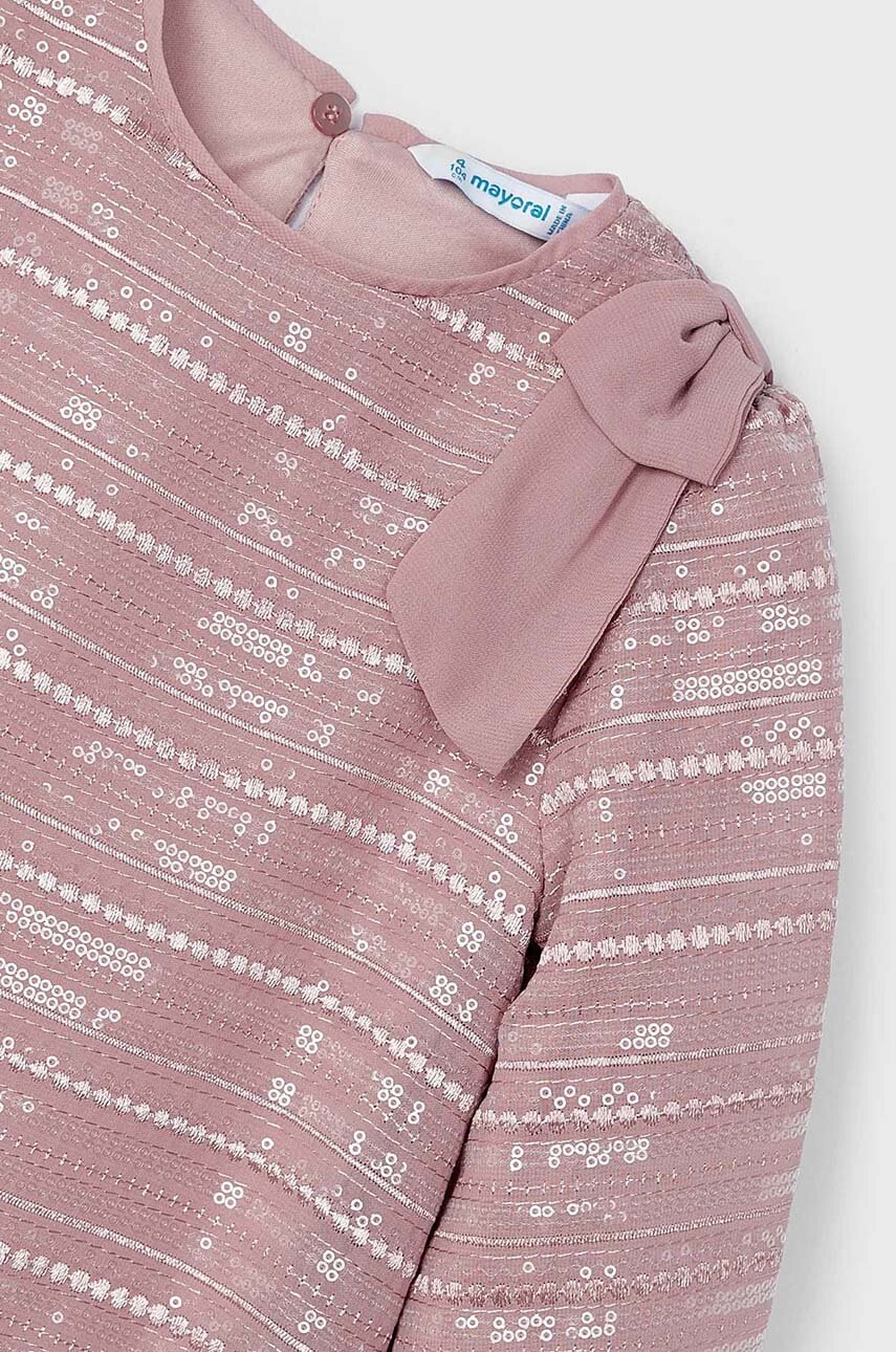 Детское платье Mayoral цвет розовый mini расклешённое 4919
