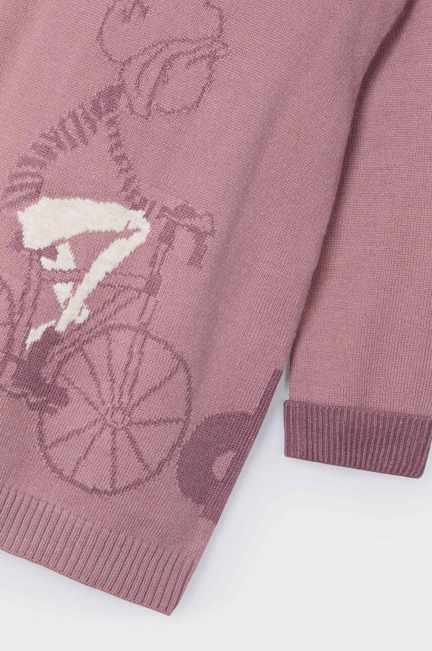 Детское платье с примесью шерсти Mayoral цвет розовый mini прямое 4926 Детское платье с примесью шерсти Mayoral цвет розовый mini прямое 4926