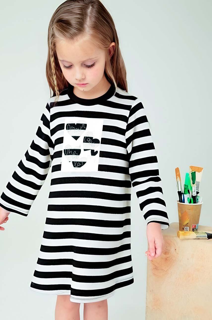 Mayoral rochie fete culoarea negru, mini, evazată, 4929