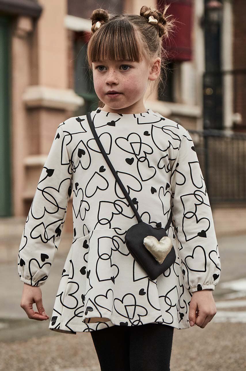 Mayoral rochie fete culoarea bej, mini, evazată, 4931