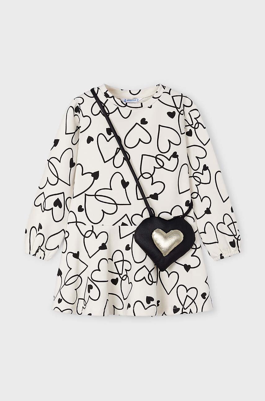 Детское платье Mayoral цвет бежевый mini расклешённое 4931 Детское платье Mayoral цвет бежевый mini расклешённое 4931