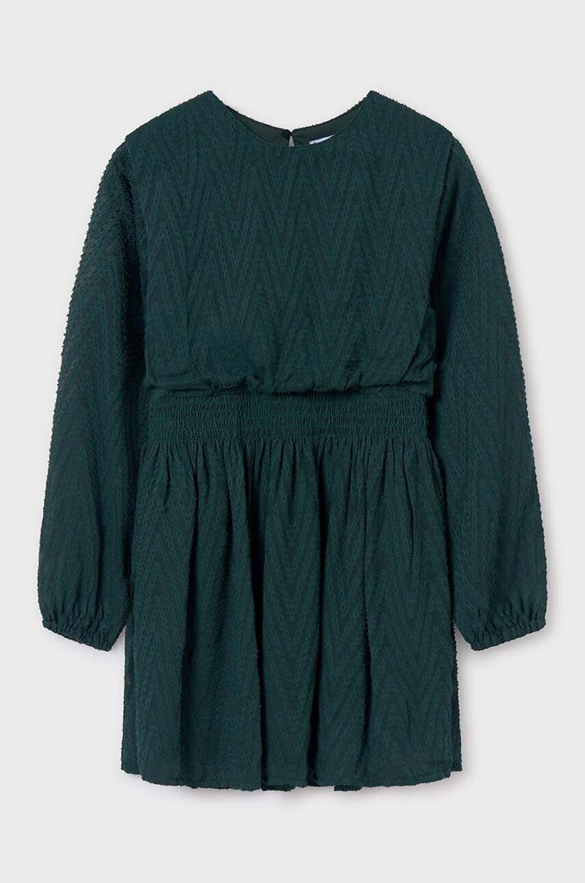 Дитяча сукня Mayoral колір зелений mini розкльошена 7977