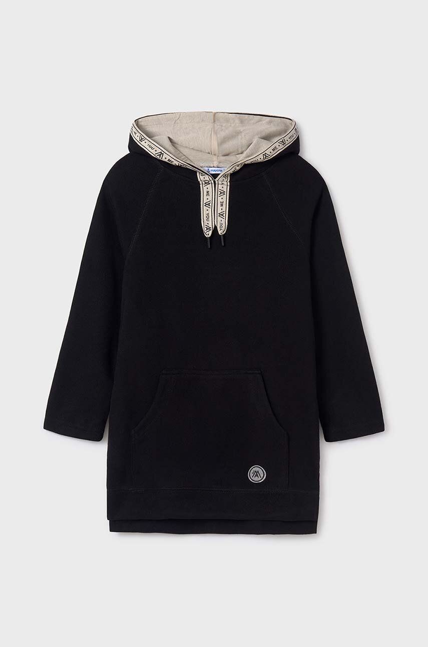 Mayoral rochie fete culoarea negru, mini, dreaptă, 7983